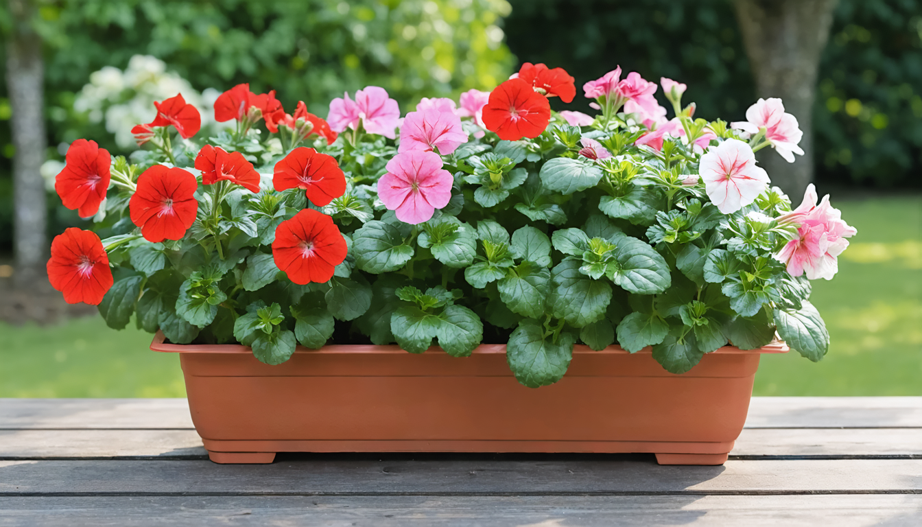découvrez le nombre idéal de géraniums à planter dans une jardinière de 50 cm pour obtenir une belle floraison et un résultat harmonieux. conseils pratiques pour réussir votre plantation.